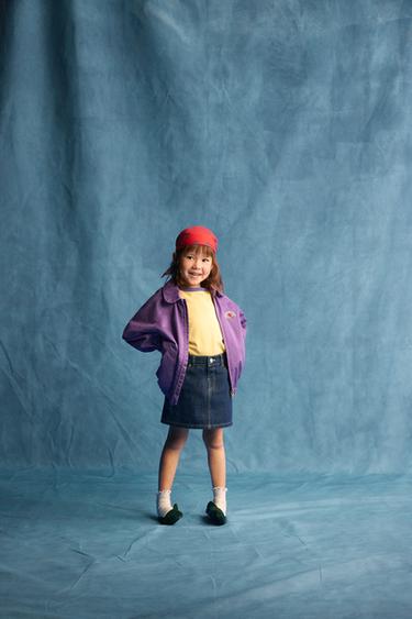 FALDA DENIM BORDADO FRUIT OF THE LOOM™ - Azul de Zara