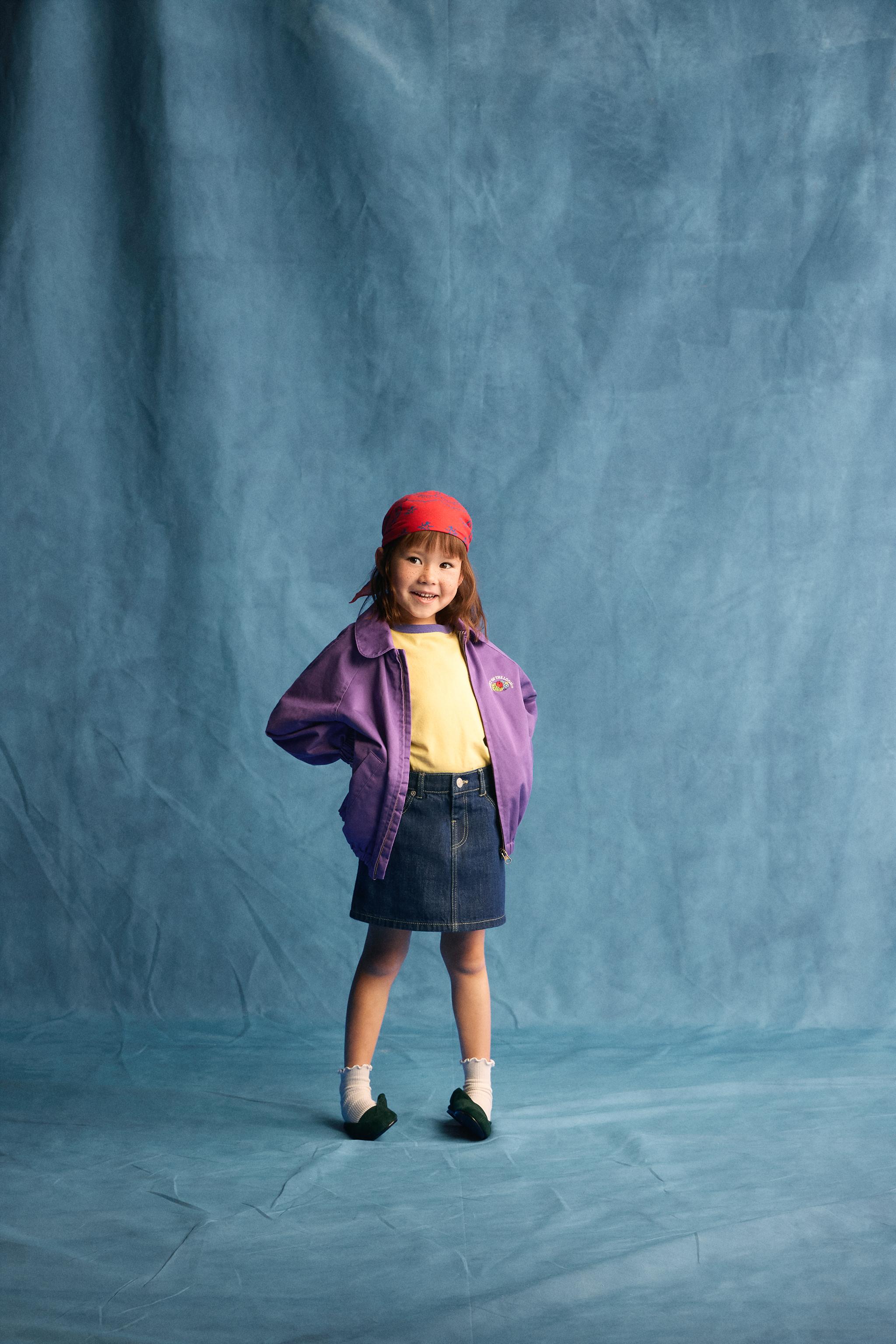 JUPE EN JEAN BRODÉE FRUIT OF THE LOOM™