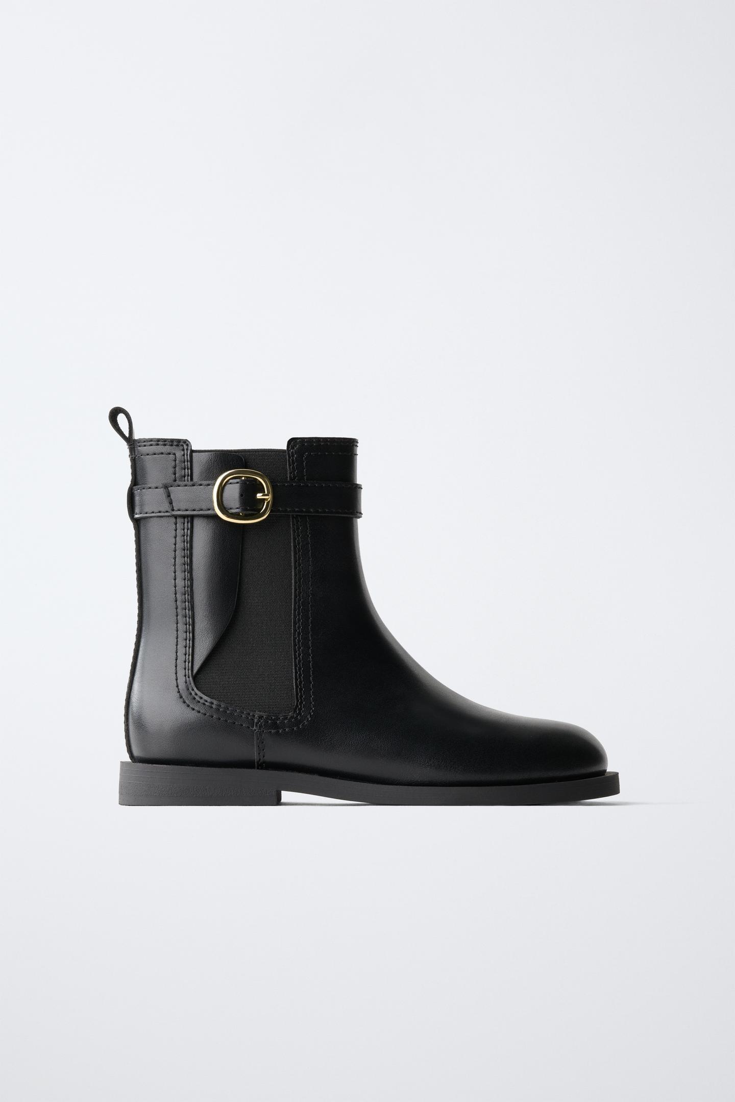 Детские ботинки Zara Buckle Ankle, цвет: Чёрный — фото 1
