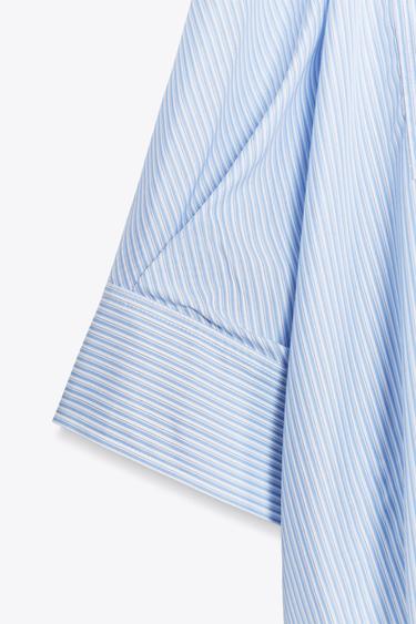 STRIPED SHIRT ZW COLLECTION - Blue/White by Zara - Image 7