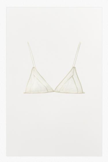 BRALETTE AVEC SOIE STRUCTURE - Blanc cassé de Zara