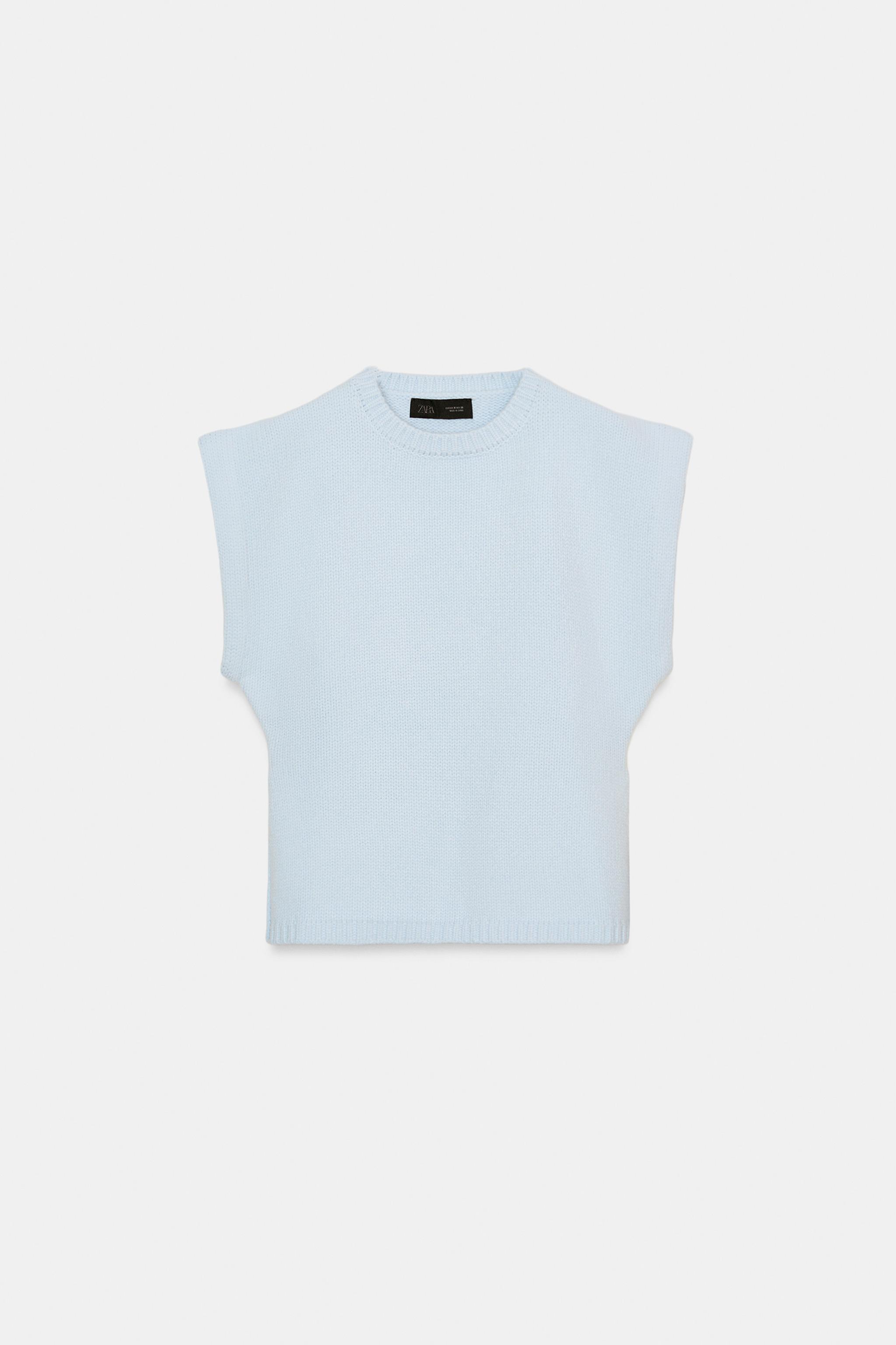 GILET EN MAILLE ÉPAULES MARQUÉES