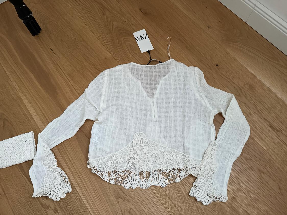 TEXTURED LINEN BLEND BLOUSE - Image 4