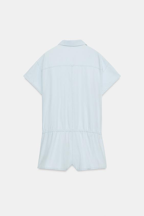 COMBI-SHORT FLUIDE À POCHES - Bleu clair de Zara - Image 7