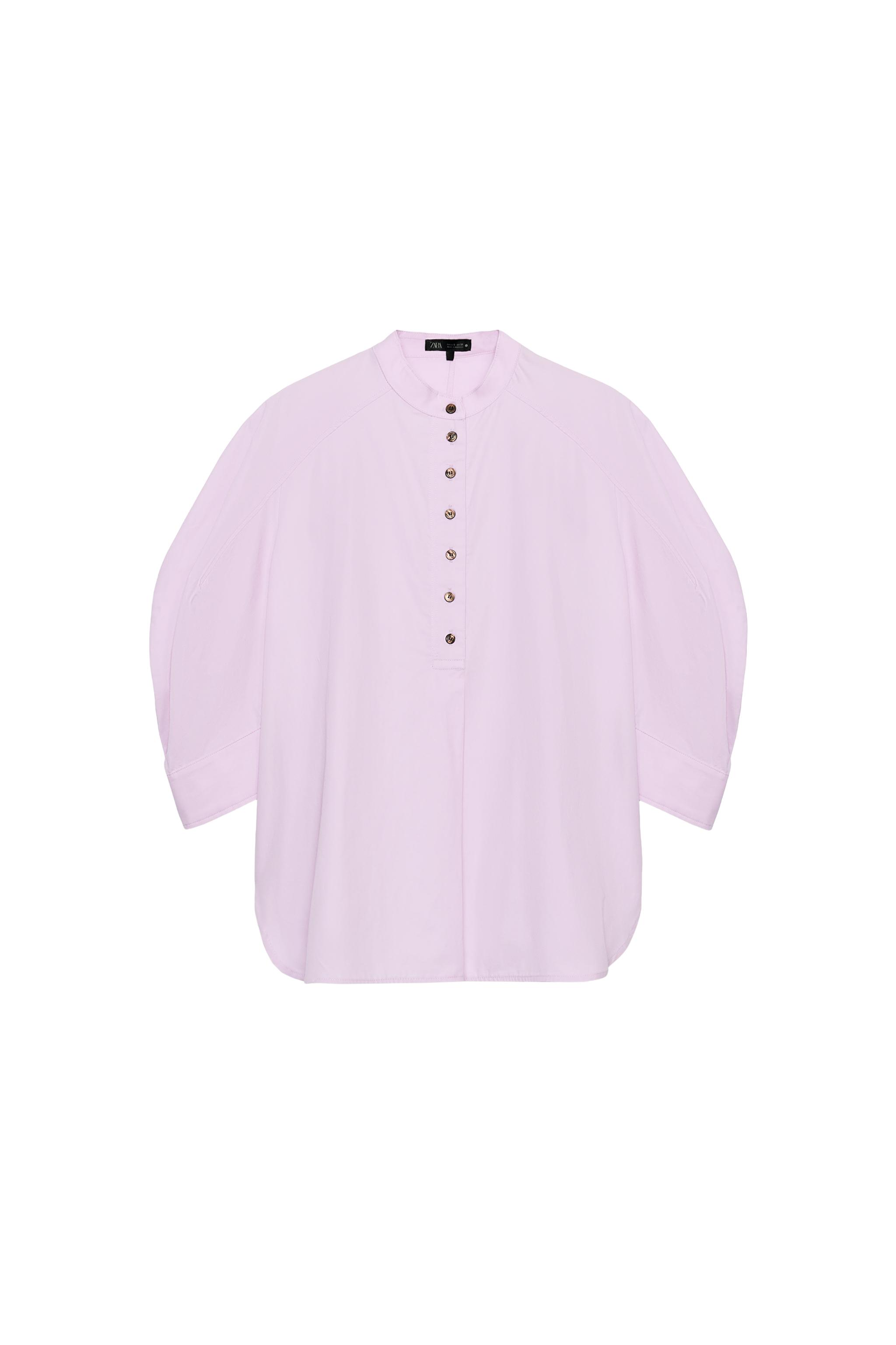 СОРОЧКА З ОБ'ЄМНИМИ РУКАВАМИ ZW COLLECTION - Червоний | ZARA