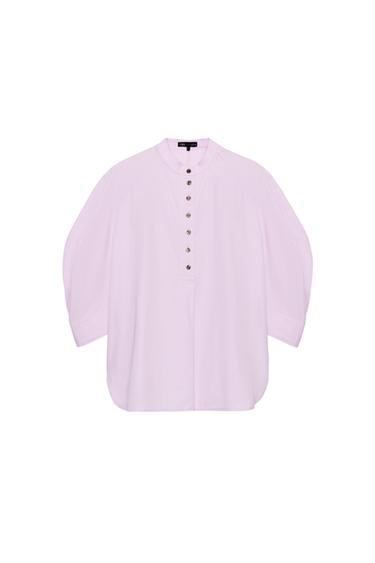 ZW COLLECTION PUFF SLEEVE SHIRT - Mauve by Zara