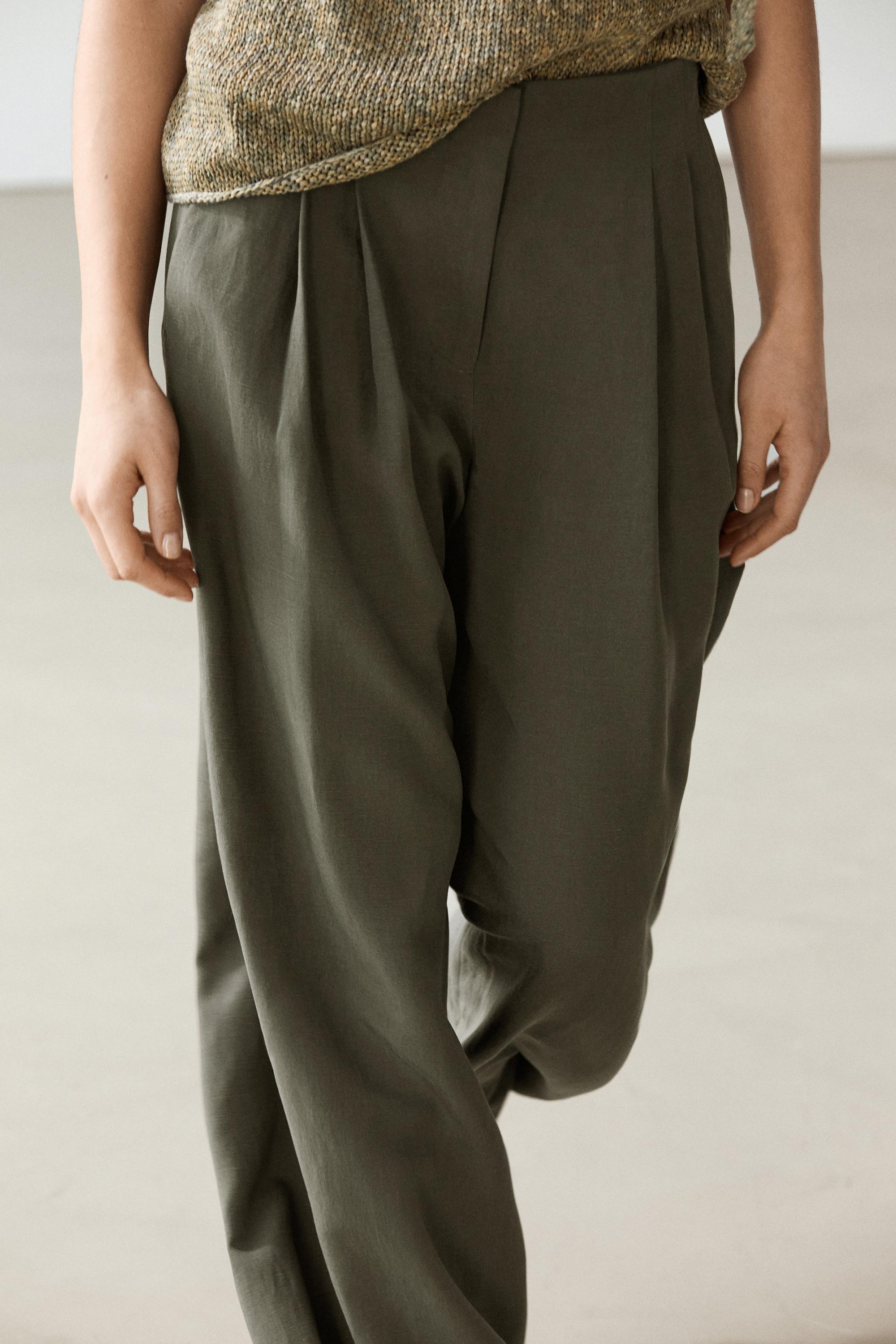 Pantalon wide leg à pinces