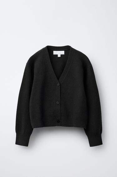 Zara 針織開襟衫 - 黑色