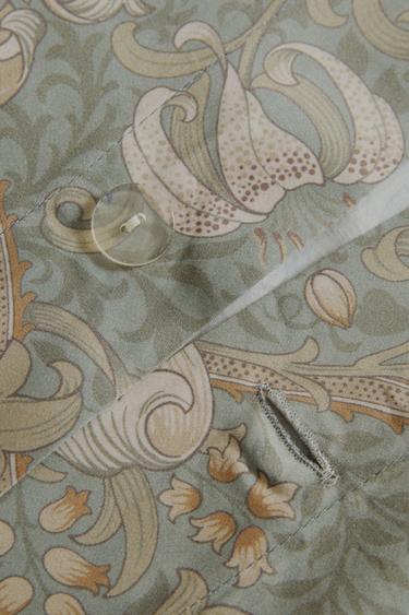 MORRIS & CO. COTTON SATEEN DUVET COVER - Green by Zara