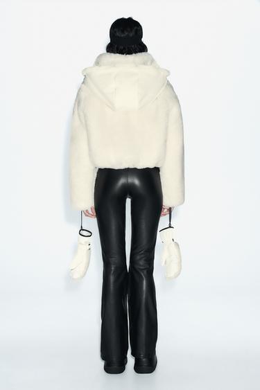 100% LEATHER FLARED TROUSERS - Black by Zara - Image 2