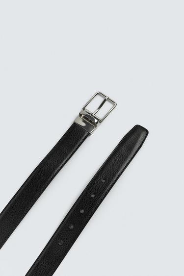 REVERSIBLE LEATHER BELT - Black by Zara - Image 5