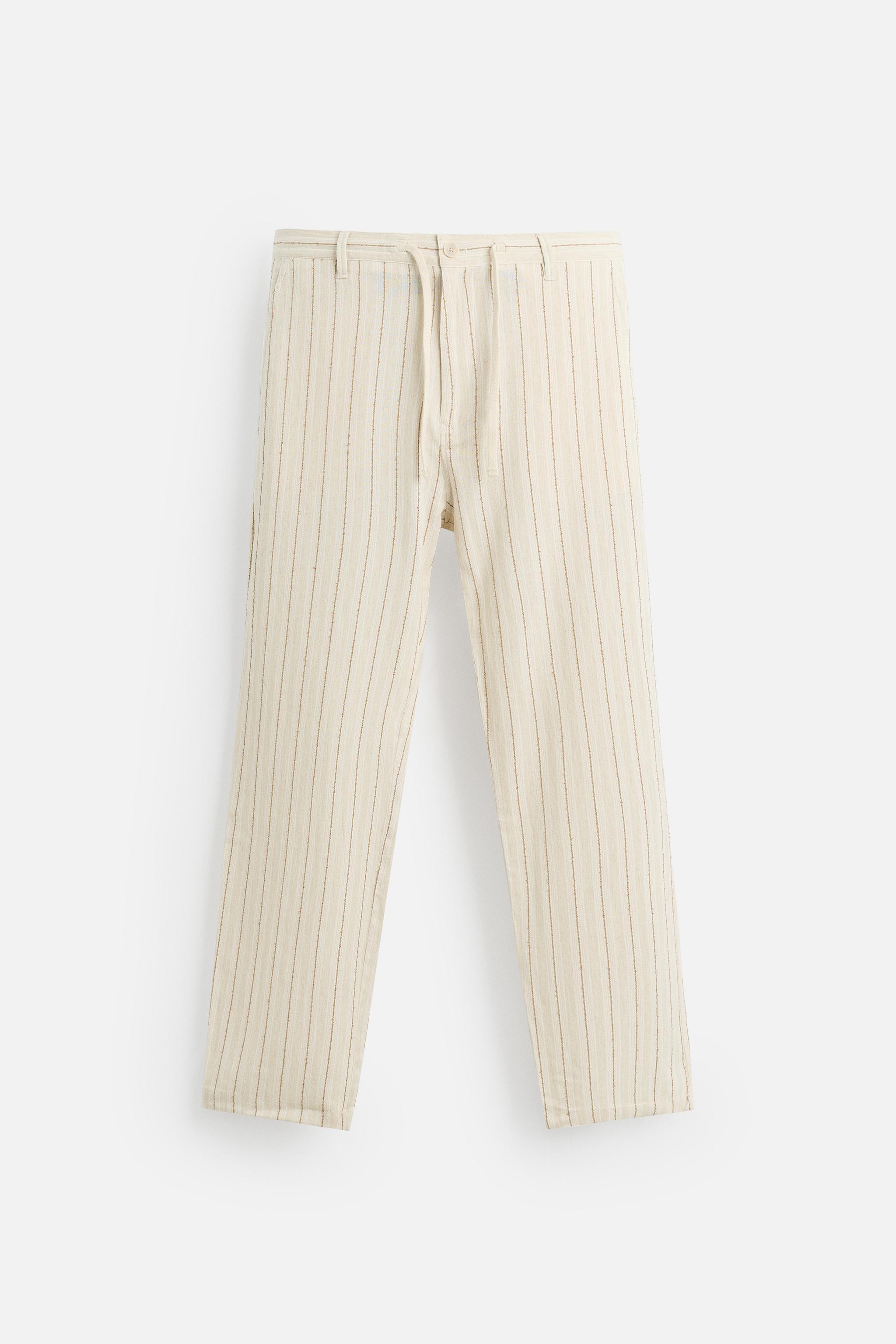 PANTALON JACQUARD RAYURES