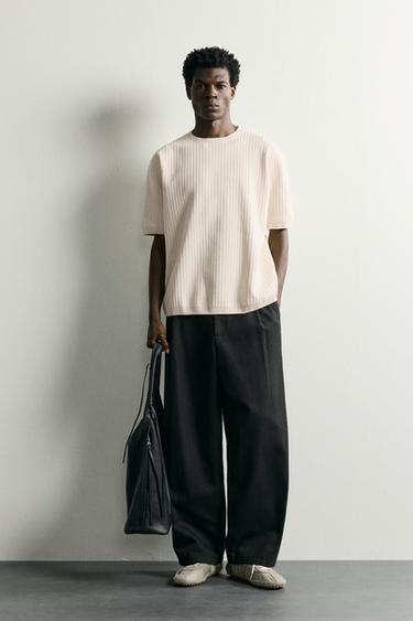 JERSEY CANALÉ REGULAR FIT - Crudo medio de Zara - Imagen 0