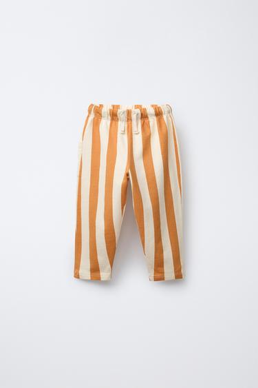 STRIPED TROUSERS - Pumpkin by Zara