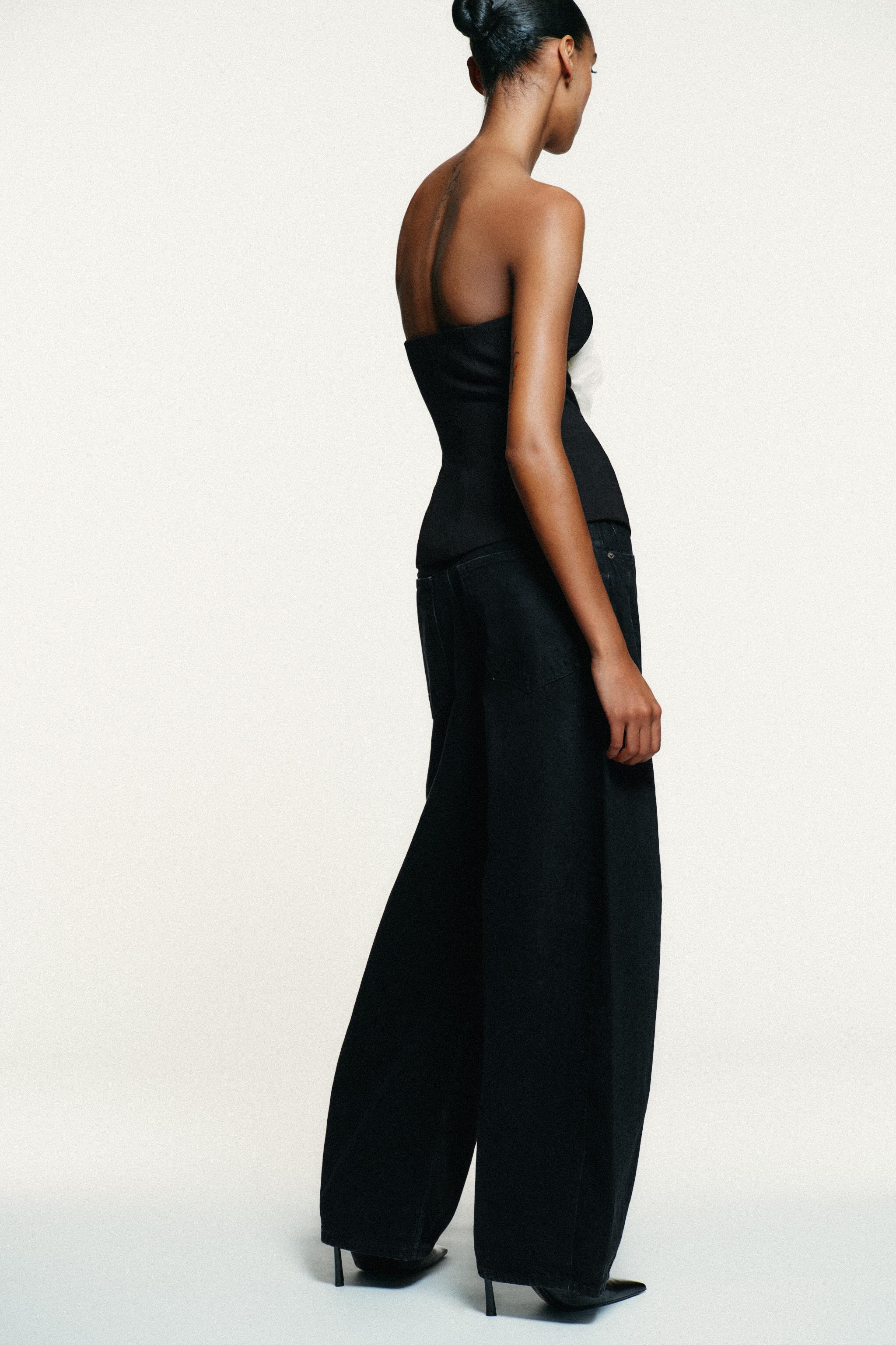 CONTRAST FLORAL BANDEAU TOP