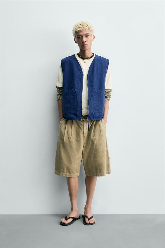 WASHED TOPSTITCHED VEST from Zara - $69.90
