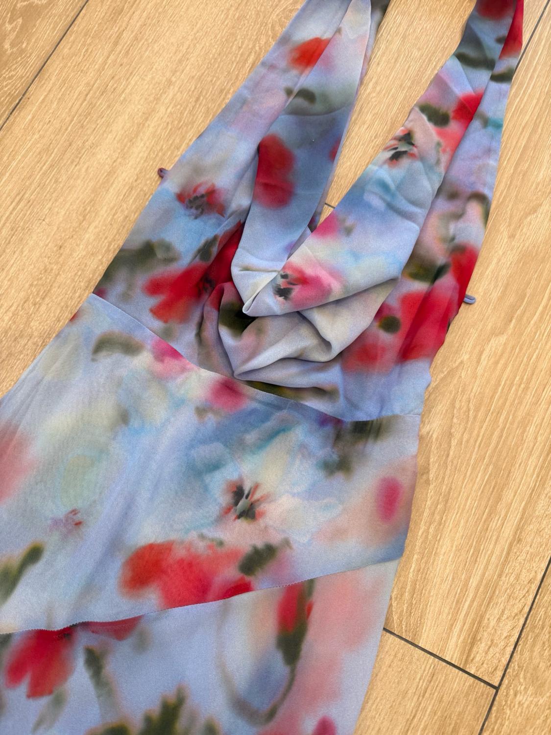 PRINTED HALTER MIDI DRESS - Image 4
