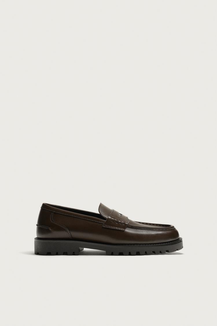 Mocasines penny con suela track 4
