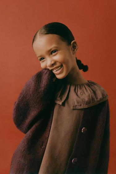 CHAQUETA PUNTO - Burdeos oscuro de Zara