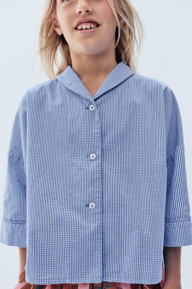 6-14 YEARS / LIMITED EDITION GINGHAM SHIRT - Blue by Zara - Image 7