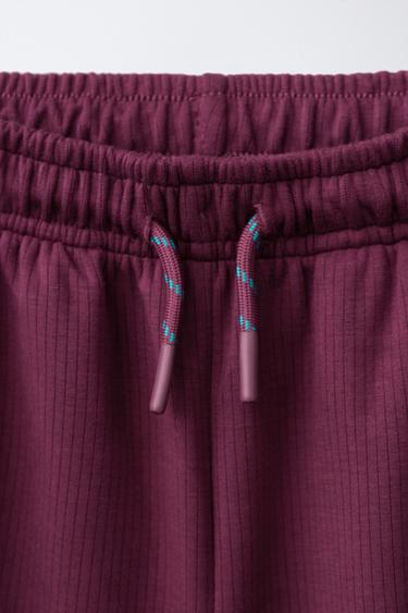 PANTALON DE SPORT À JAMBES LARGES - Framboise de Zara - Image 2