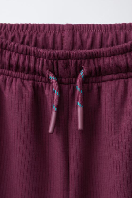 PANTALON DE SPORT À JAMBES LARGES - Framboise de Zara - Image 2
