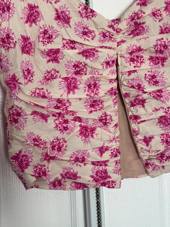 PRINTED DRAPED TOP - Image 3