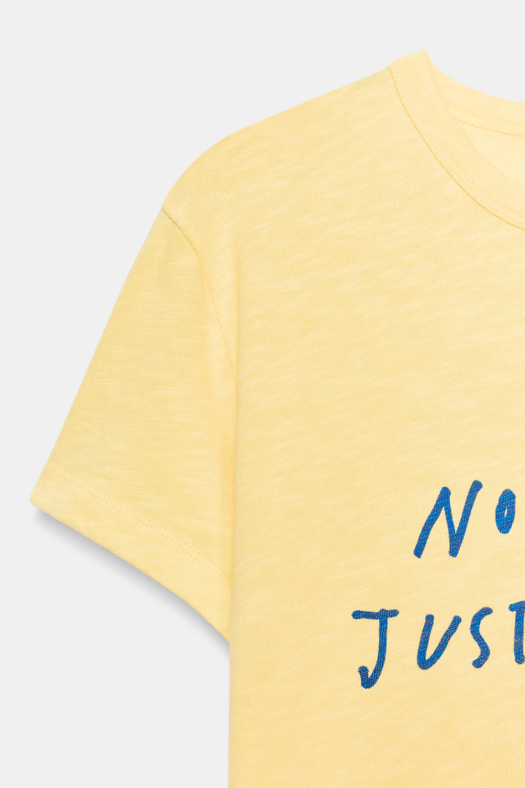YELLOW TEXT T-SHIRT