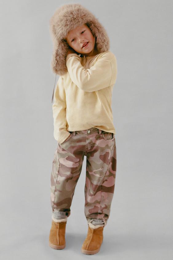 JEANS BARREL ESTAMPADO - Rosa de Zara - Imagen 0