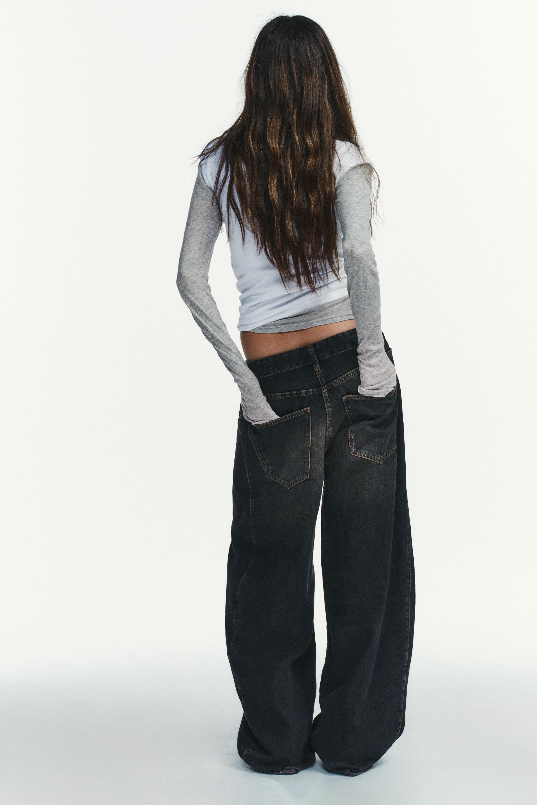 TRF OVERSIZE LOW RISE JEANS
