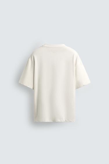 T-SHIRT RELAXED FIT COTON - LIN - Blanc de Zara - Image 7