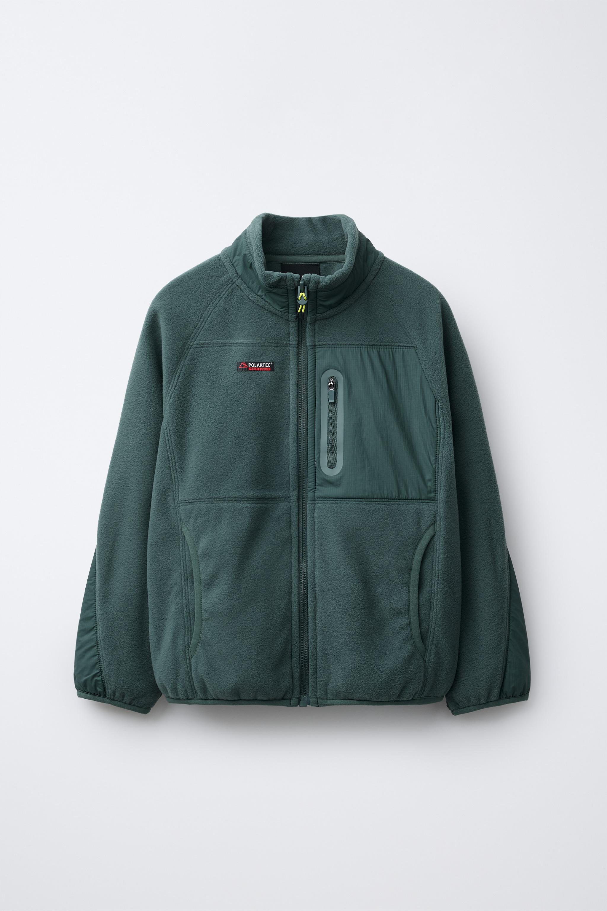POLARTEC ® TECHNICAL FLEECE JACKET - Sea green | ZARA Ireland