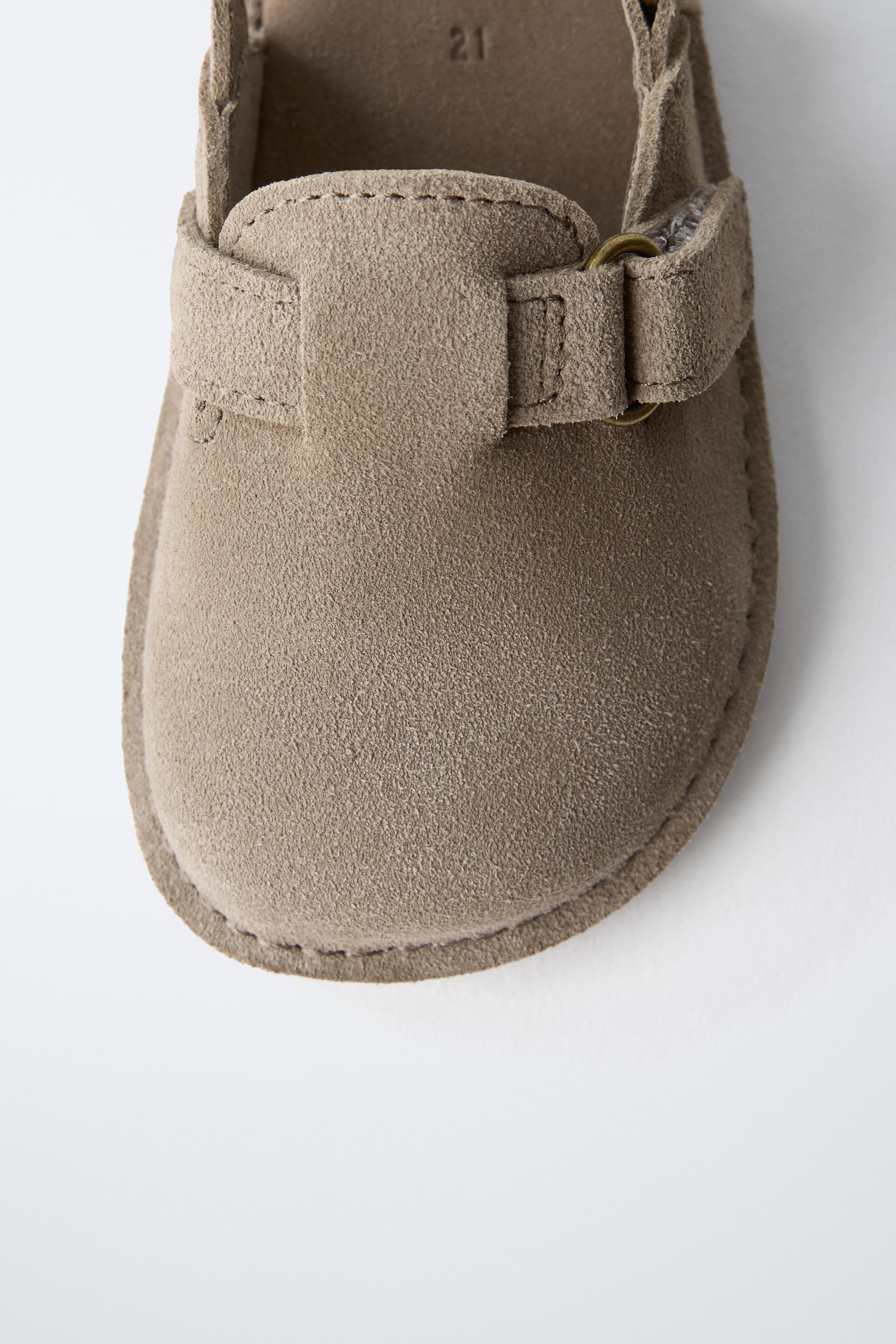 Детские сабо Zara LEATHER BAREFOOT CLOGS — фото 4