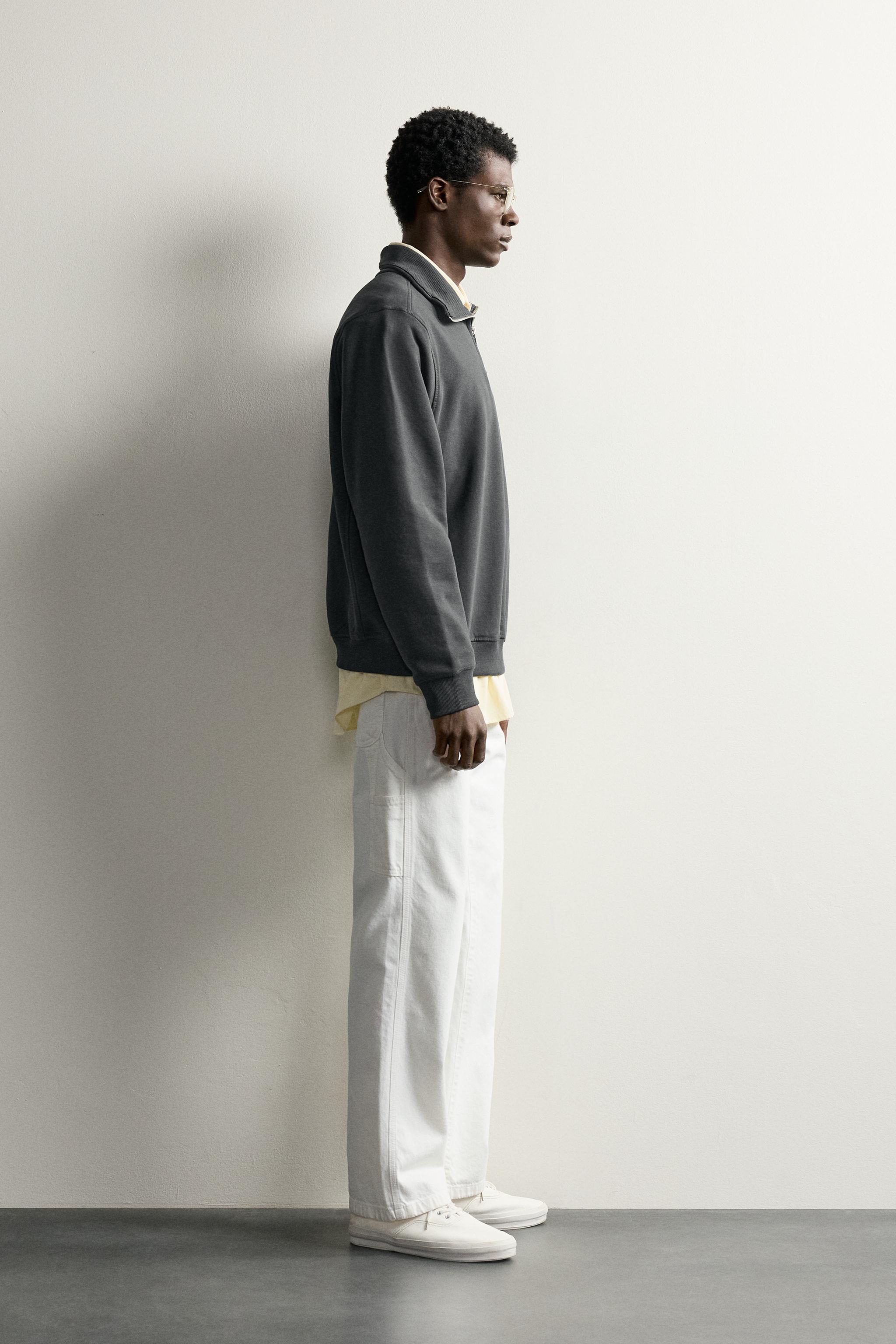 BASIC QUARTER-ZIP SWEATSHIRT