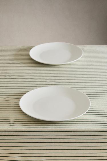 STRIPED TABLECLOTH WITH FRINGING - Ecru by Zara - Image 1