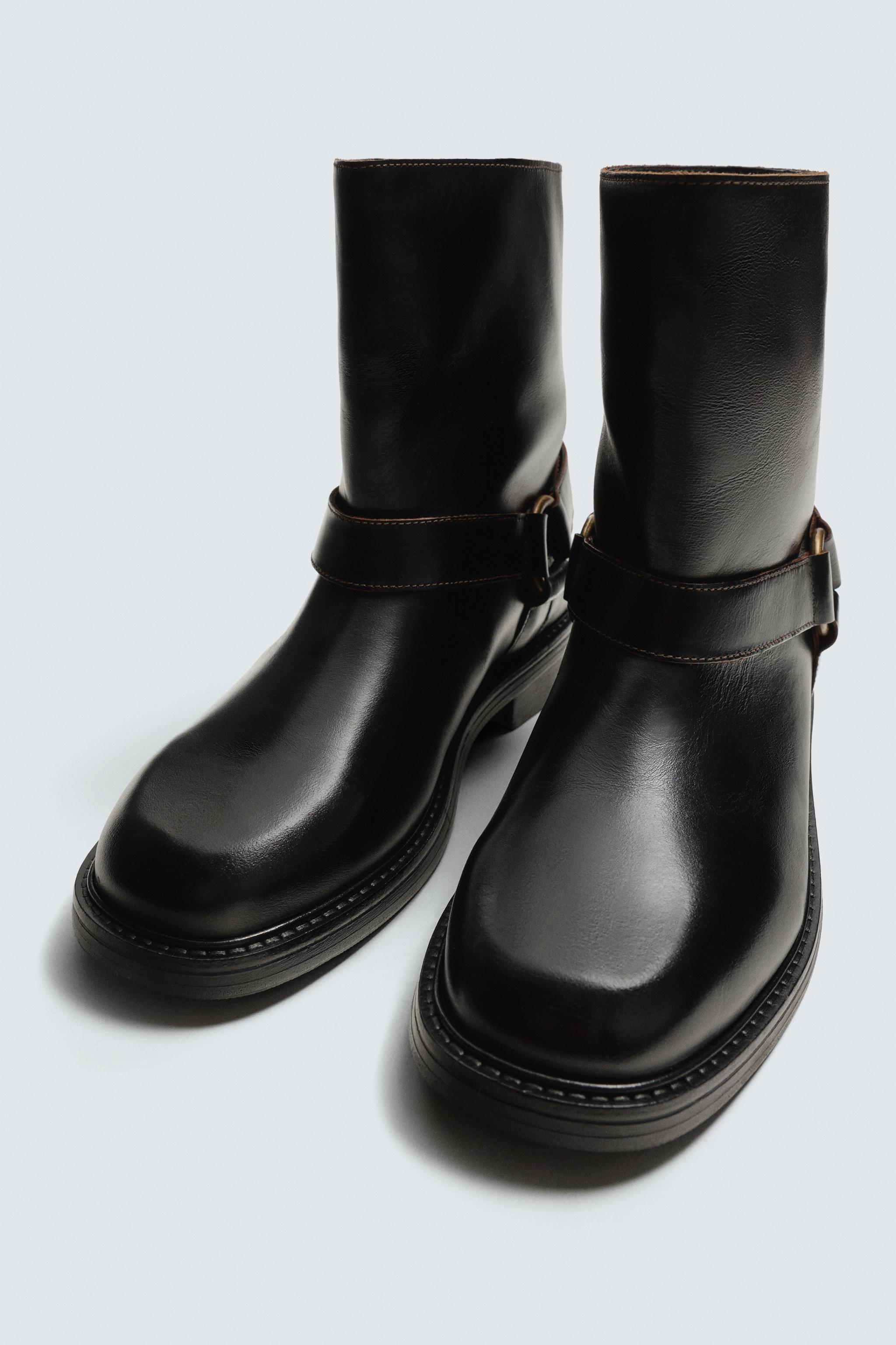 ZARA レザーブーツ Leather Ankle Boots Men´s Shoes | ZARA United States