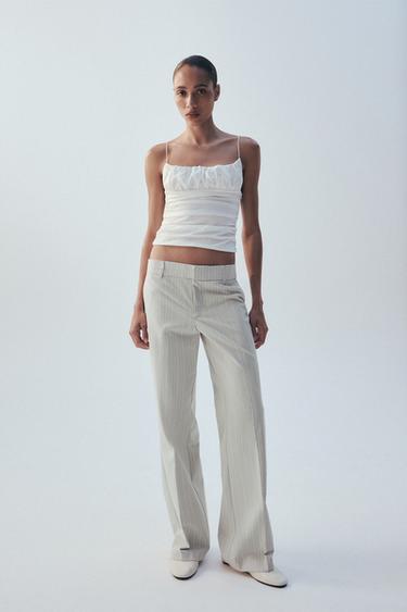 Zara RUCHED TOP - White