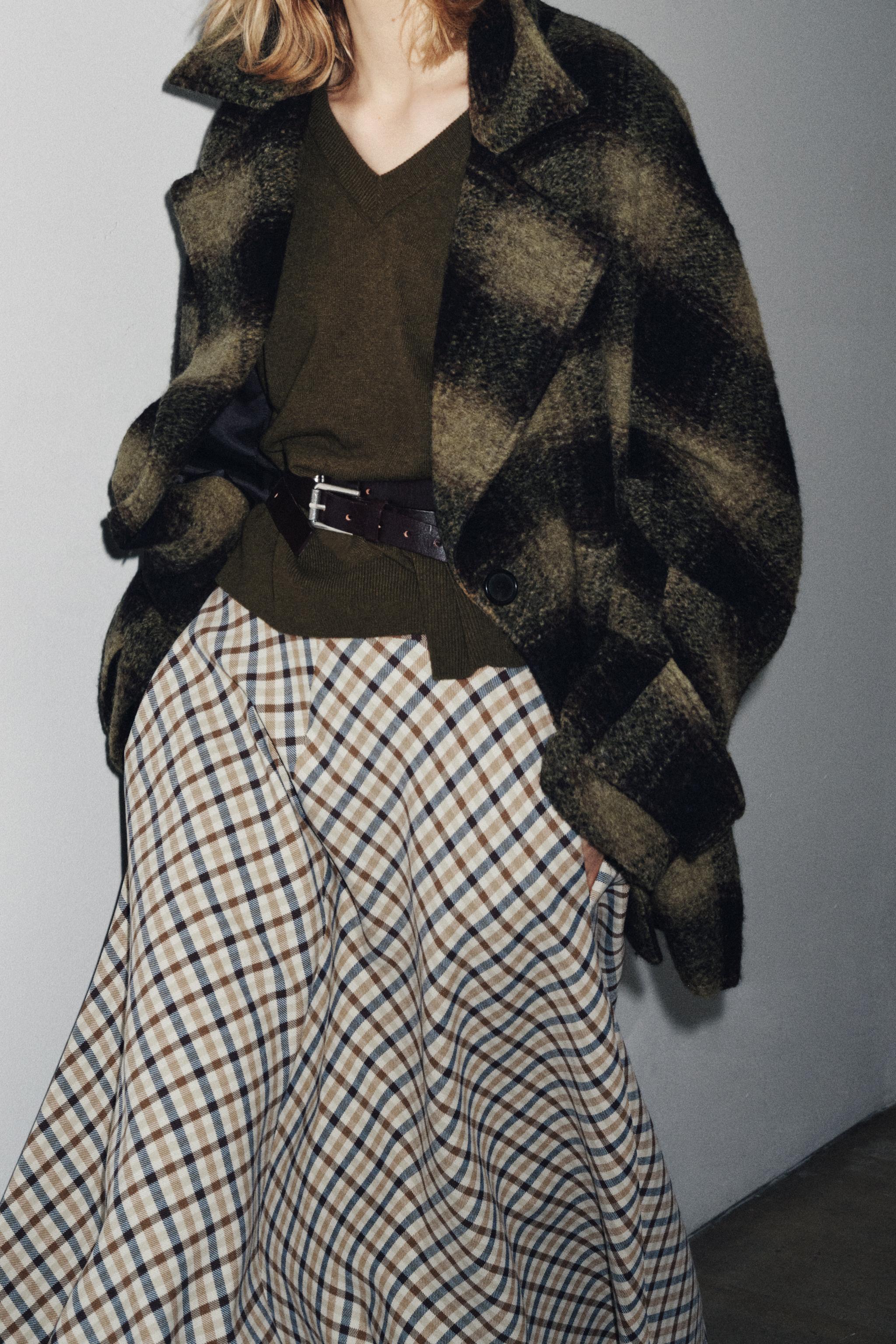 【完売品】ella_selectshop cardboardsailorcoat PLAID CAPE SKIRT ZW COLLECTION - Multicolored | ZARA United