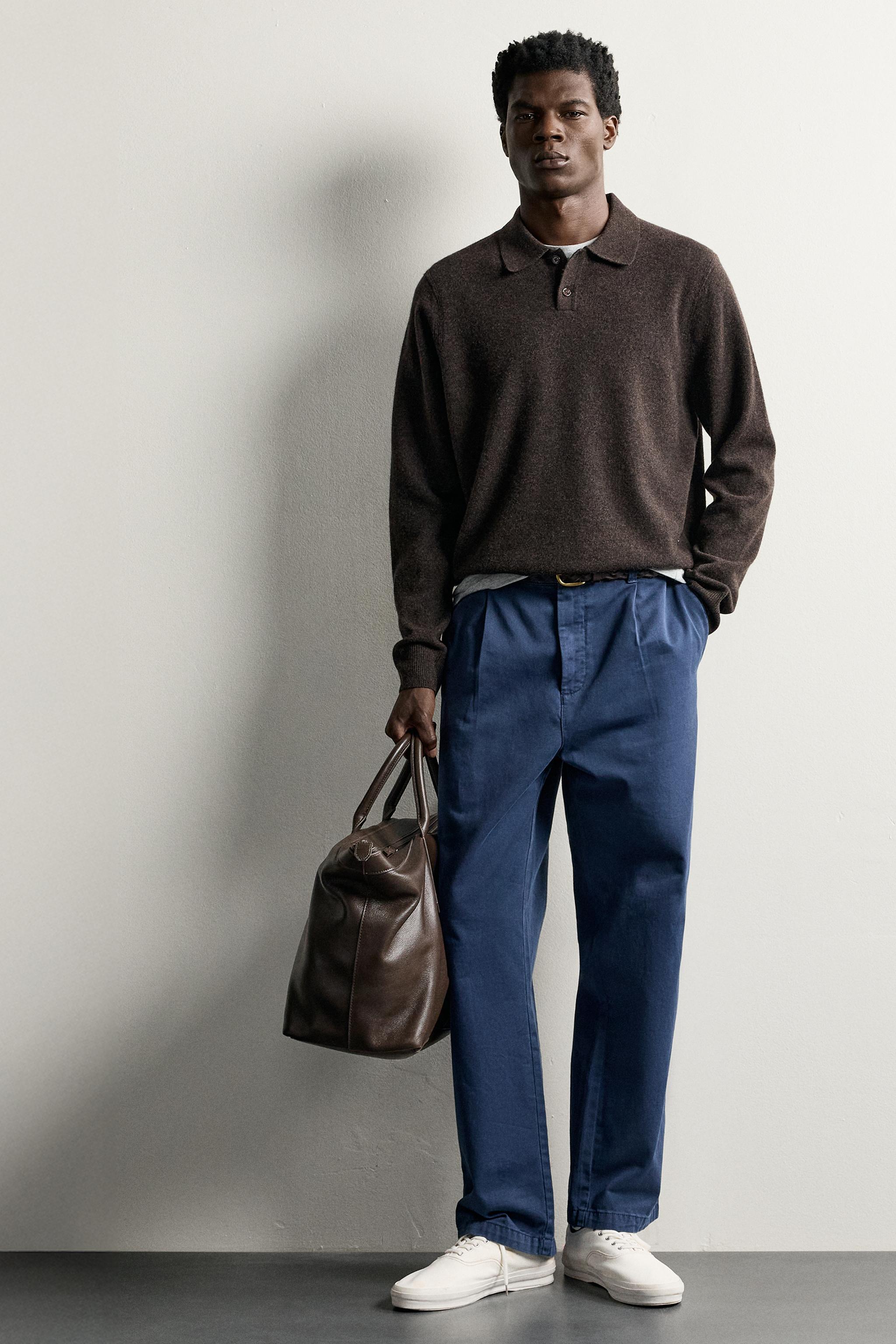 POLO EN MAILLE REGULAR FIT MÉLANGE DE LAINE