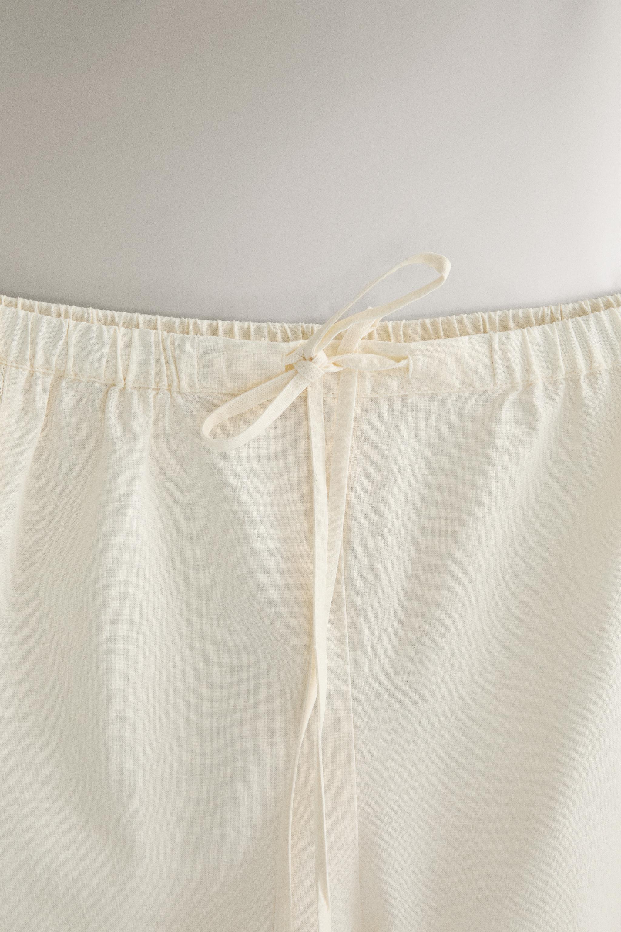 EMBROIDERED COTTON SHORTS