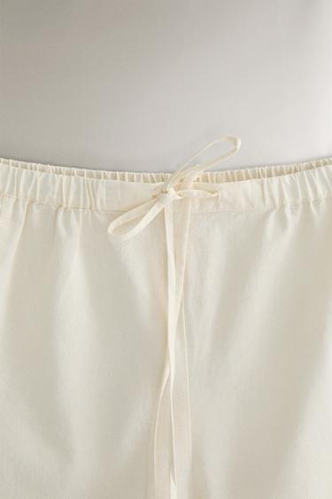 EMBROIDERED COTTON SHORTS - Ecru by Zara - Image 2
