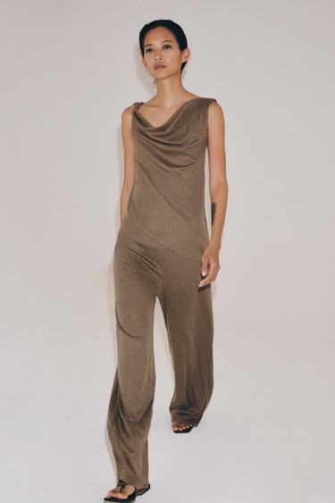 PANTALON DROIT RUSTIQUE - Marron de Zara - Image 1