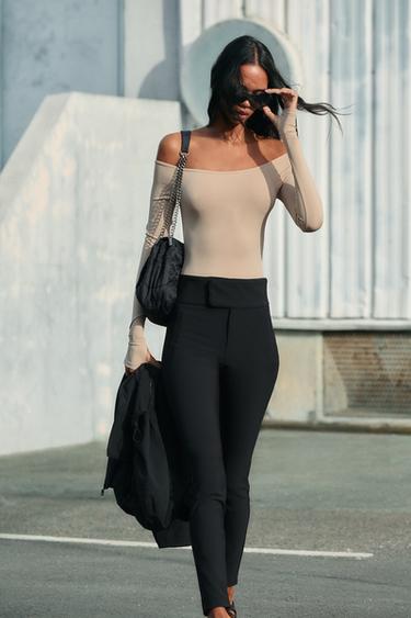 SOFT BOAT NECK BODYSUIT — Cream 1