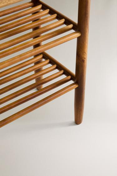 ACACIA WOOD SHOE BENCH - Brown by Zara - Image 3