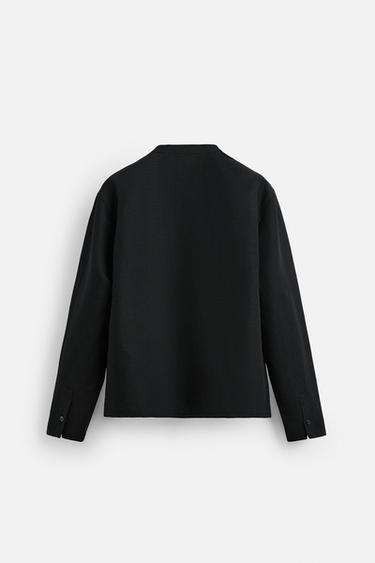 BLAZER COSTUME COTON - LIN - Noir de Zara - Image 7