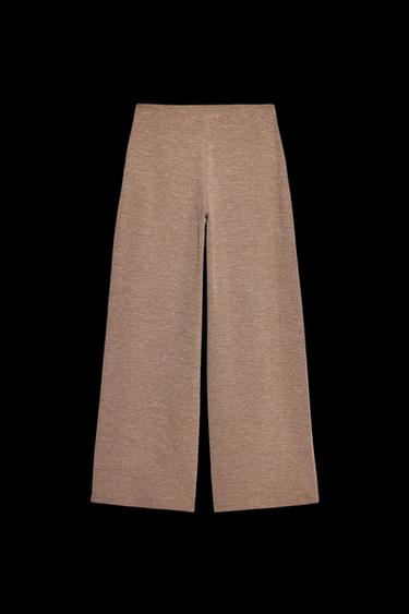 WEITE HOSE MIT STRUKTURMUSTER - Hellbraun von Zara