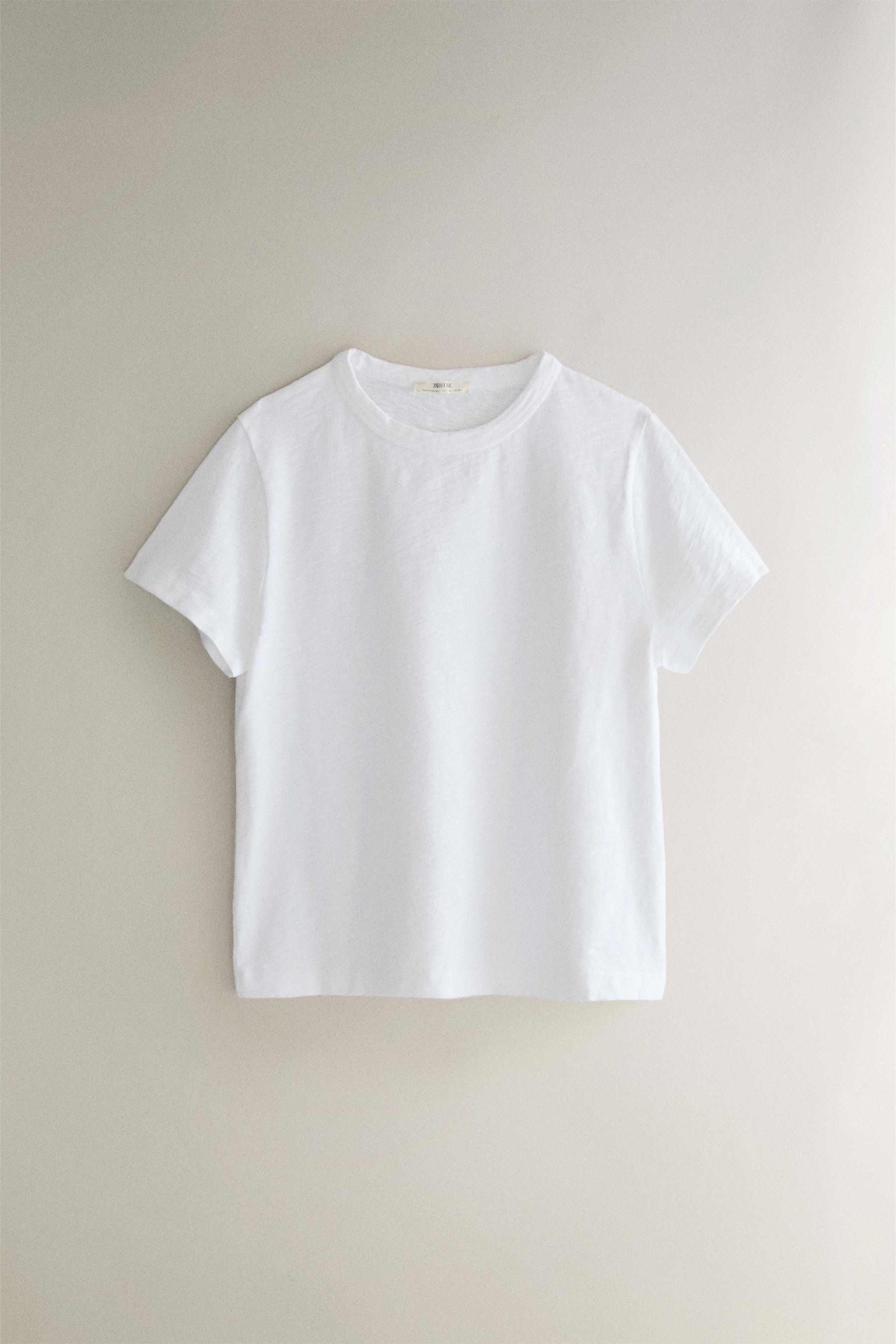 T-SHIRT EN COTON MANCHES COURTES