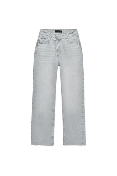 Z1975 HIGH-WAIST STRAIGHT CROSS-OVER WAIST JEANS