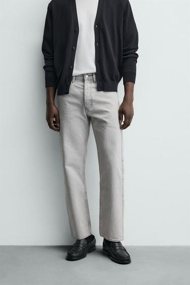 STRAIGHT ANKLE FIT JEANS - Grey by Zara