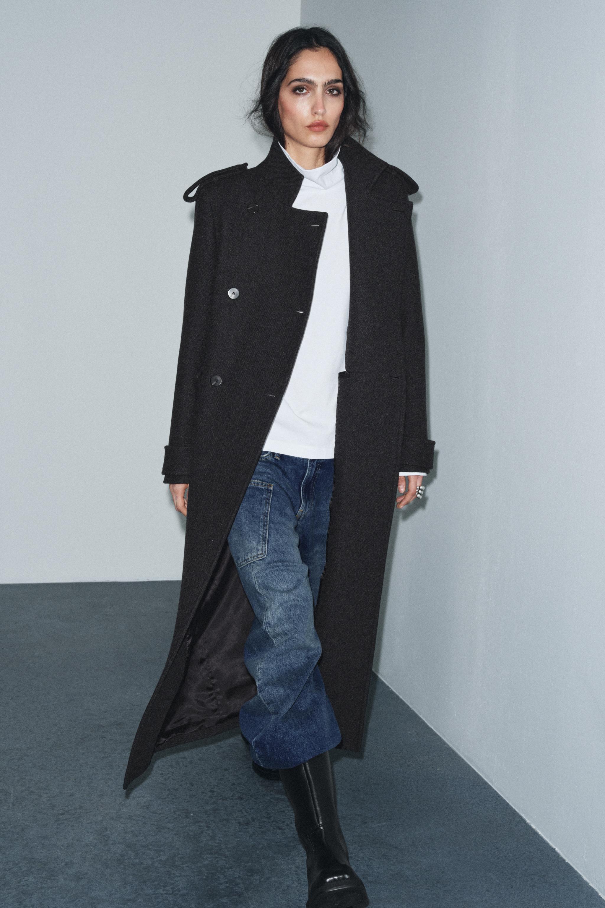 MANTEAU LONG AVEC LAINE ZW COLLECTION LIMITED EDITION